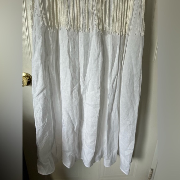 Fabiana Filippi linen dress with fringes size 14/L - Picture 16 of 16